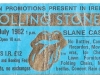 Rolling Stones, Slane ,1982, Ticket