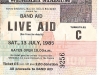 Live Aid, Wembly, London, 1985, Ticket