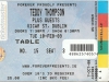 Teddy Thompson, Vicar Street, 2009, Ticket