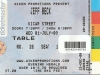 Jeff Beck,Vicar Street, Dubin, 2009, Ticket