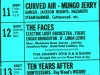 Reading Festival 1972 Poster, The Faces, Ten Years After, Curved Air, Mungo Jerry
