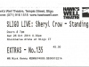 Sheryl Crow Ticket, Sligo Live