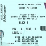 Lucky Peterson Vicar St Ticket